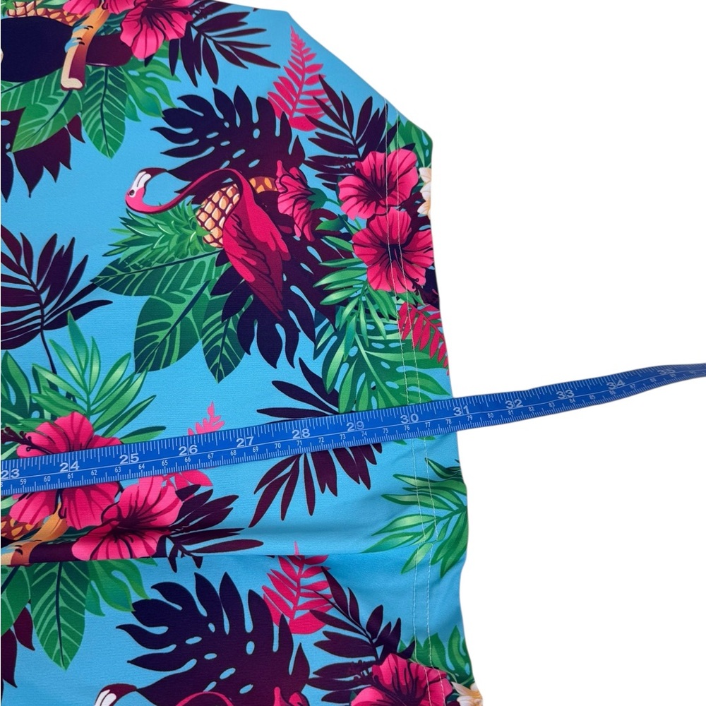 Hreski Polo Shirt Mens 3XL Toucan Floral Flamingo Print EUC!!!!! - Picture 8 of 8